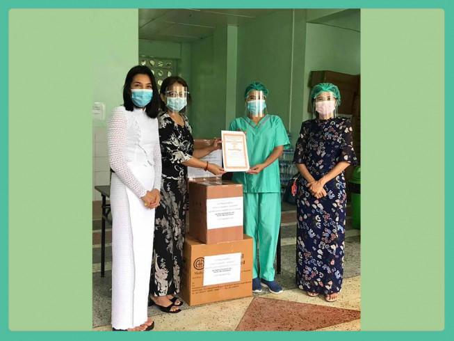 Donation of 3000 vials of injection worth 20.18 million kyats to Waybargi Hospital